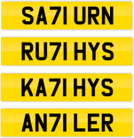 71 number plates new 71 plates